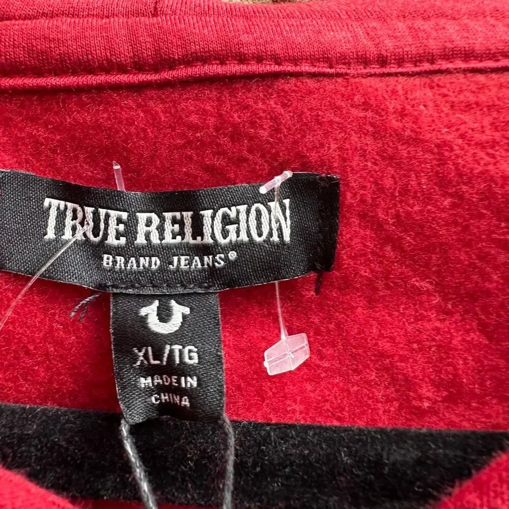 True Religion $120 College Graphic Full Zip Hoodie XL NEW